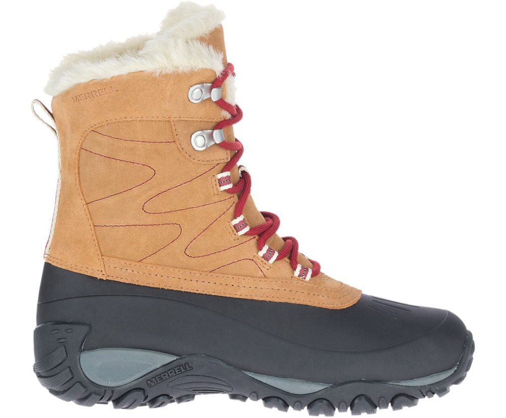 Botas Mujer - Merrell Yokota Polar Waterproof - Kaki/Negras - TNSZ-97426